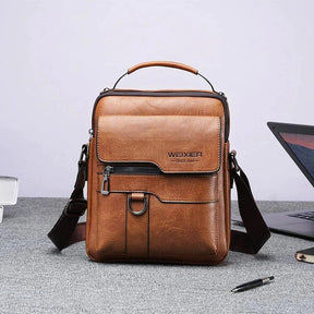 Bolsa de Couro Pequena Masculina Impermeável