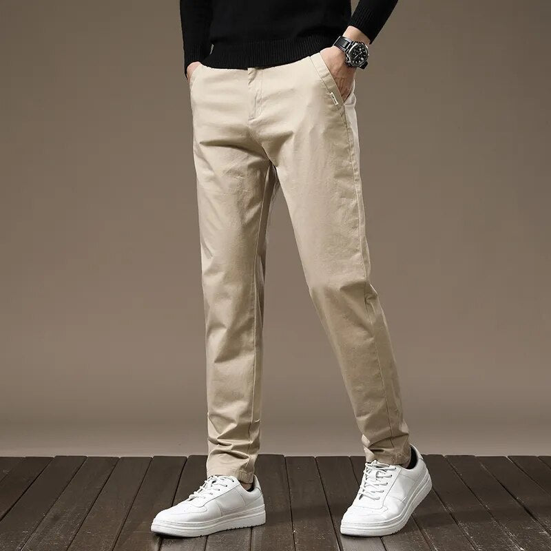 Calça Chino Masculina em Sarja Rouffman FF24
