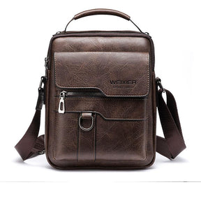Bolsa de Couro Pequena Masculina Impermeável