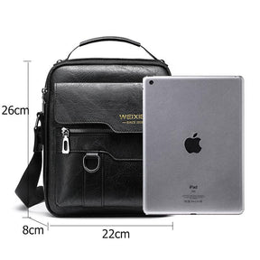 Bolsa de Couro Pequena Masculina Impermeável