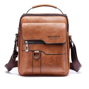 Bolsa de Couro Pequena Masculina Impermeável