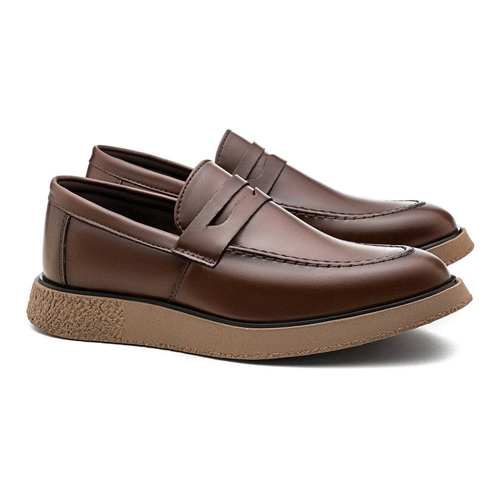 Sapato Mocasssim Masculino Loafer Casual New Crepe Confort Classic