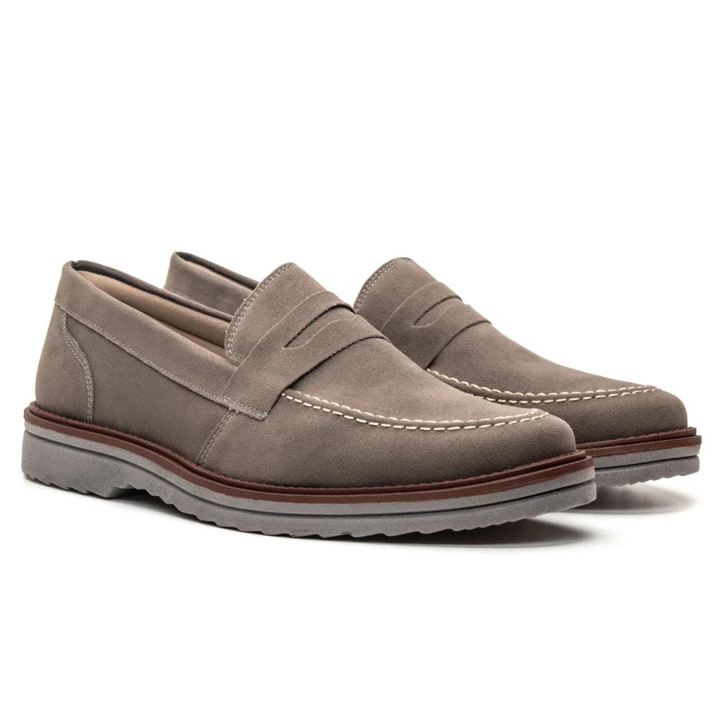 Loafer mocassim Oxford Em Couro Camurça Legitimo