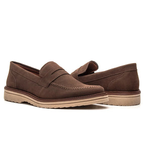 Loafer mocassim Oxford Em Couro Camurça Legitimo