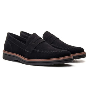 Loafer mocassim Oxford Em Couro Camurça Legitimo