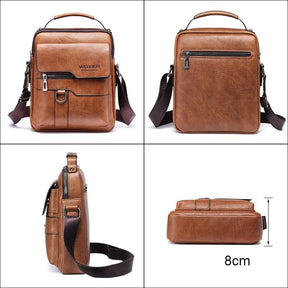 Bolsa de Couro Pequena Masculina Impermeável